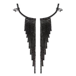 Hot and Sexy black rhinestone bling earrings